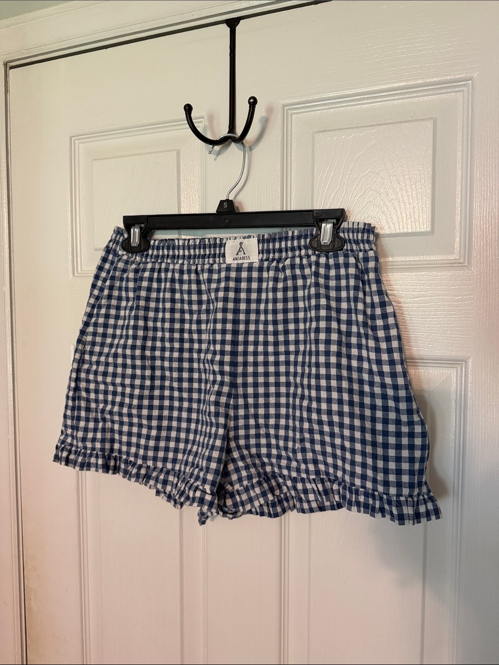 Gingham Cotton Shorts with ruffle